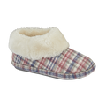 Shamrock Pink Tartan Ankle Bootee Slippers