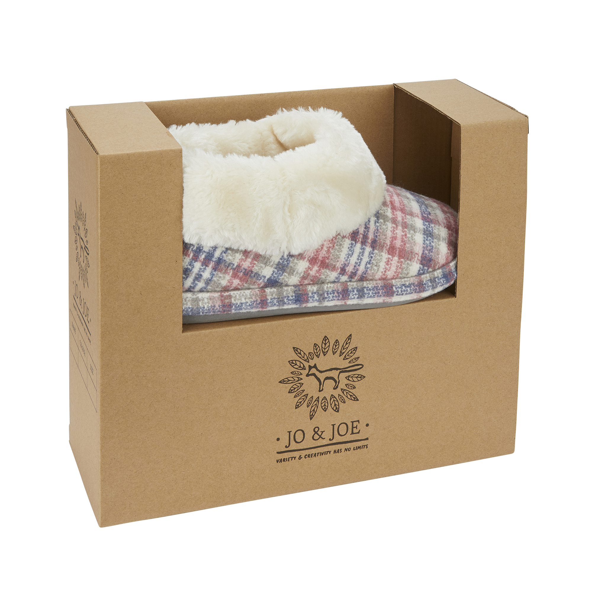 Shamrock Pink Tartan Ankle Bootee Slippers