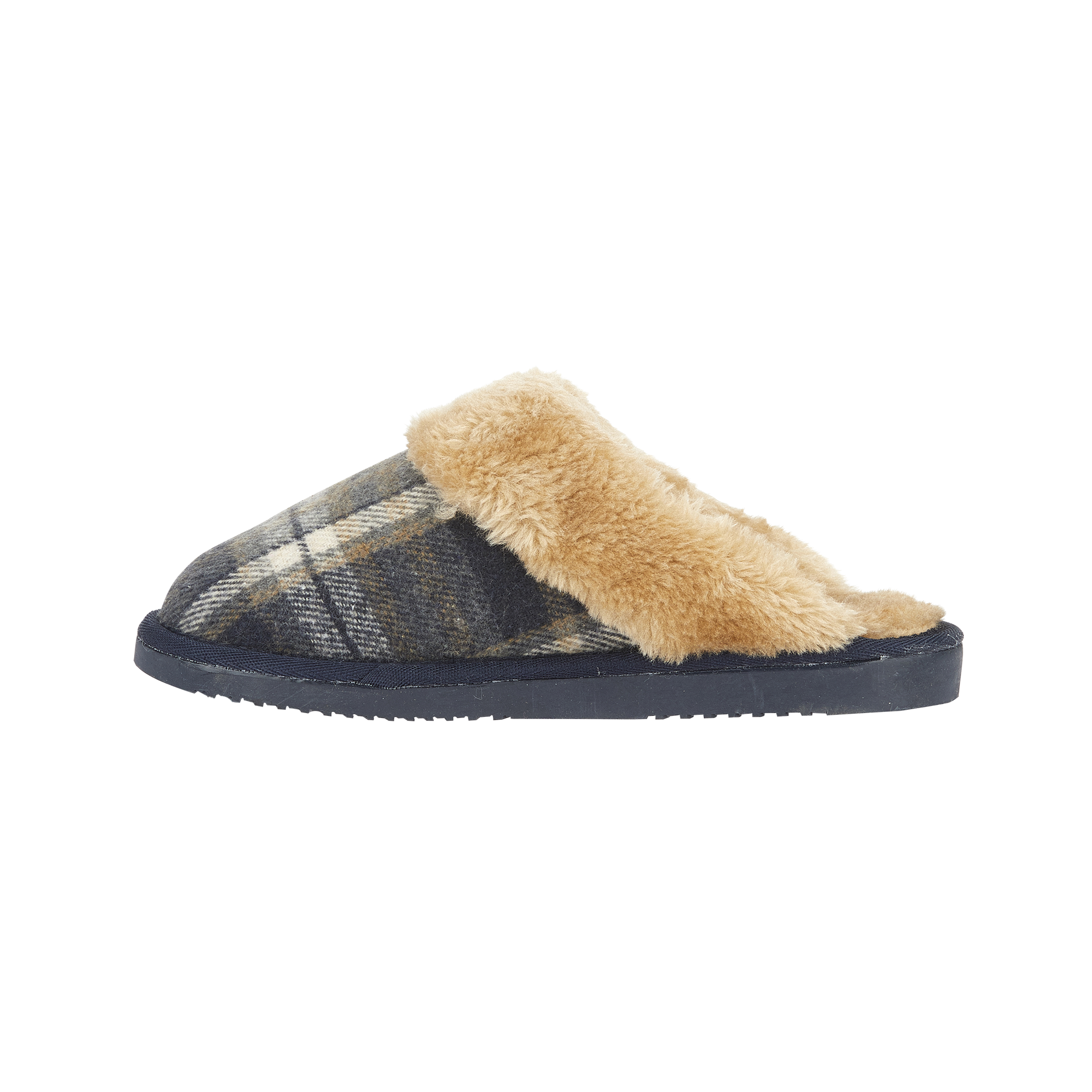 Shetland Tartan Mule Slippers