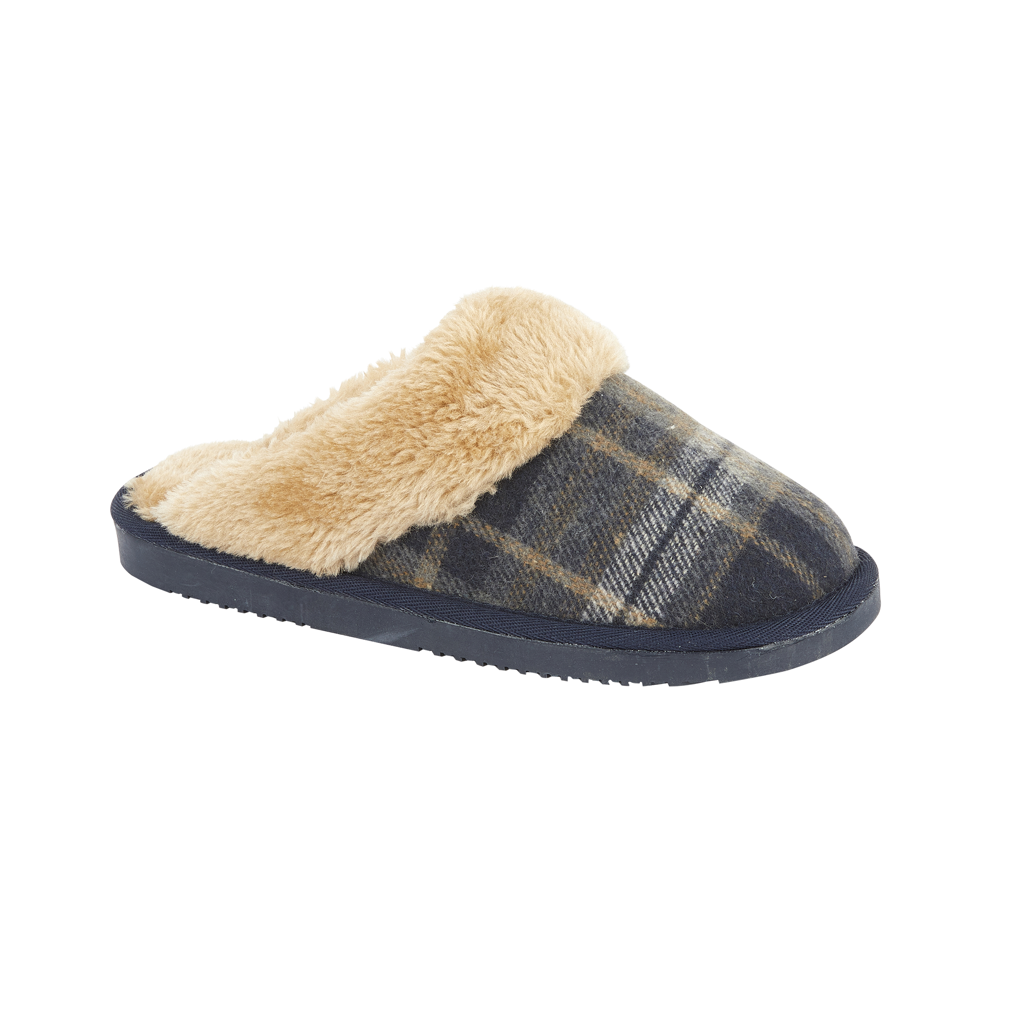 Shetland Tartan Mule Slippers