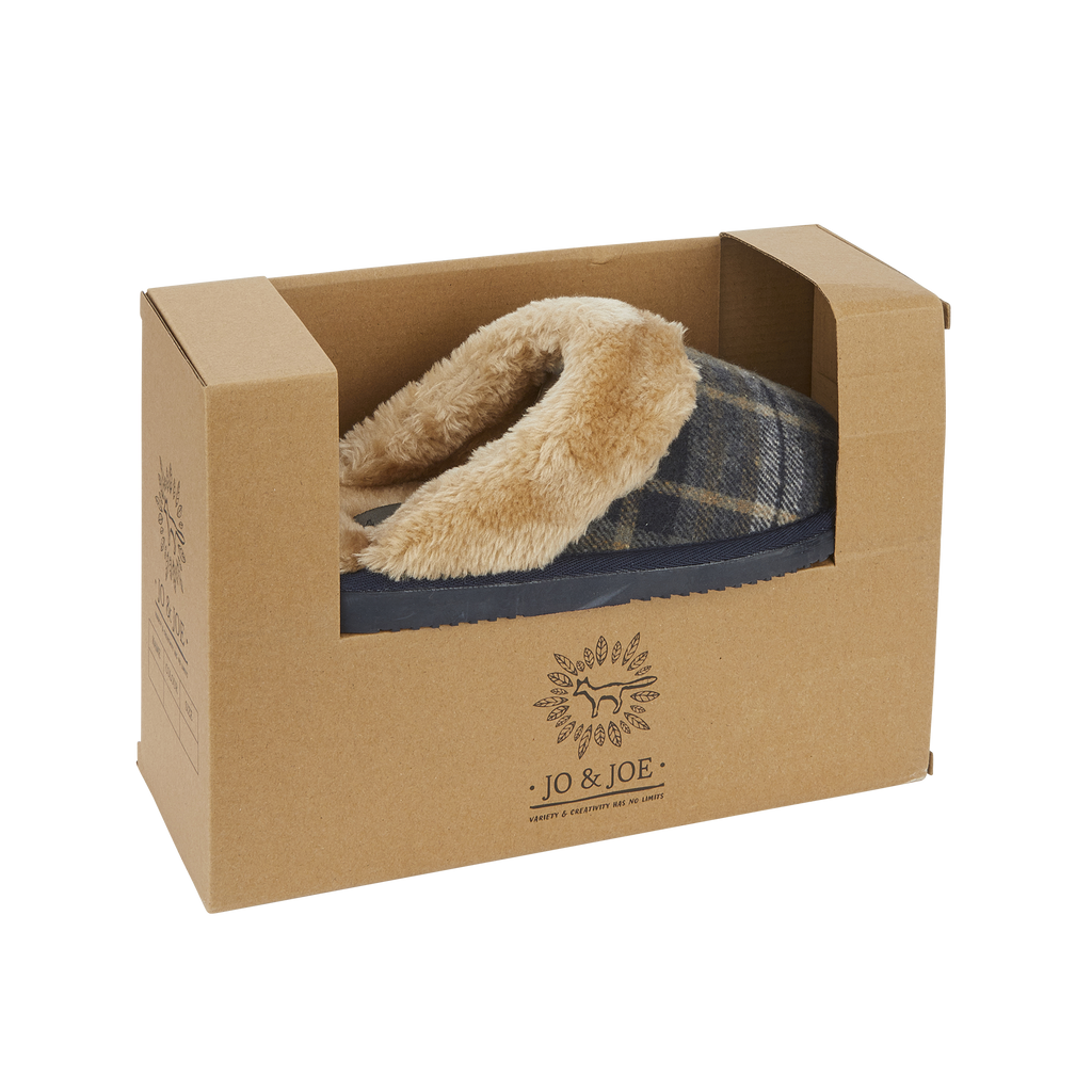 Shetland Tartan Mule Slippers