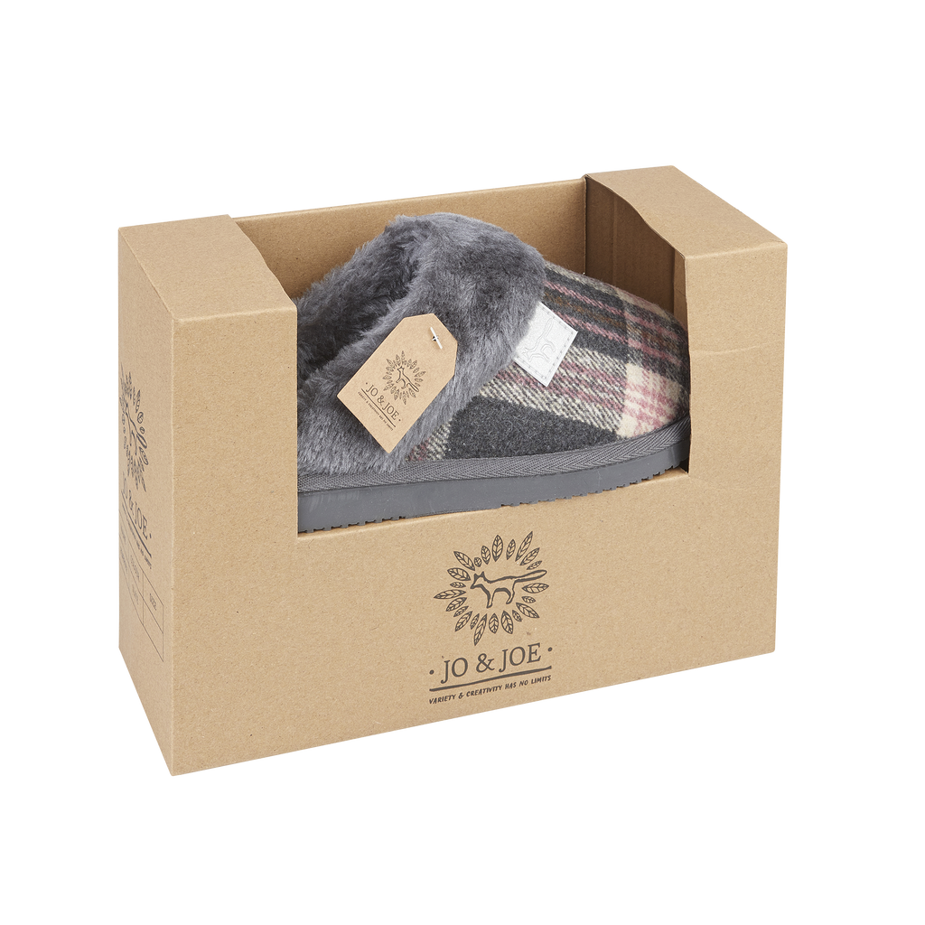 Shetland Tartan Mule Slippers