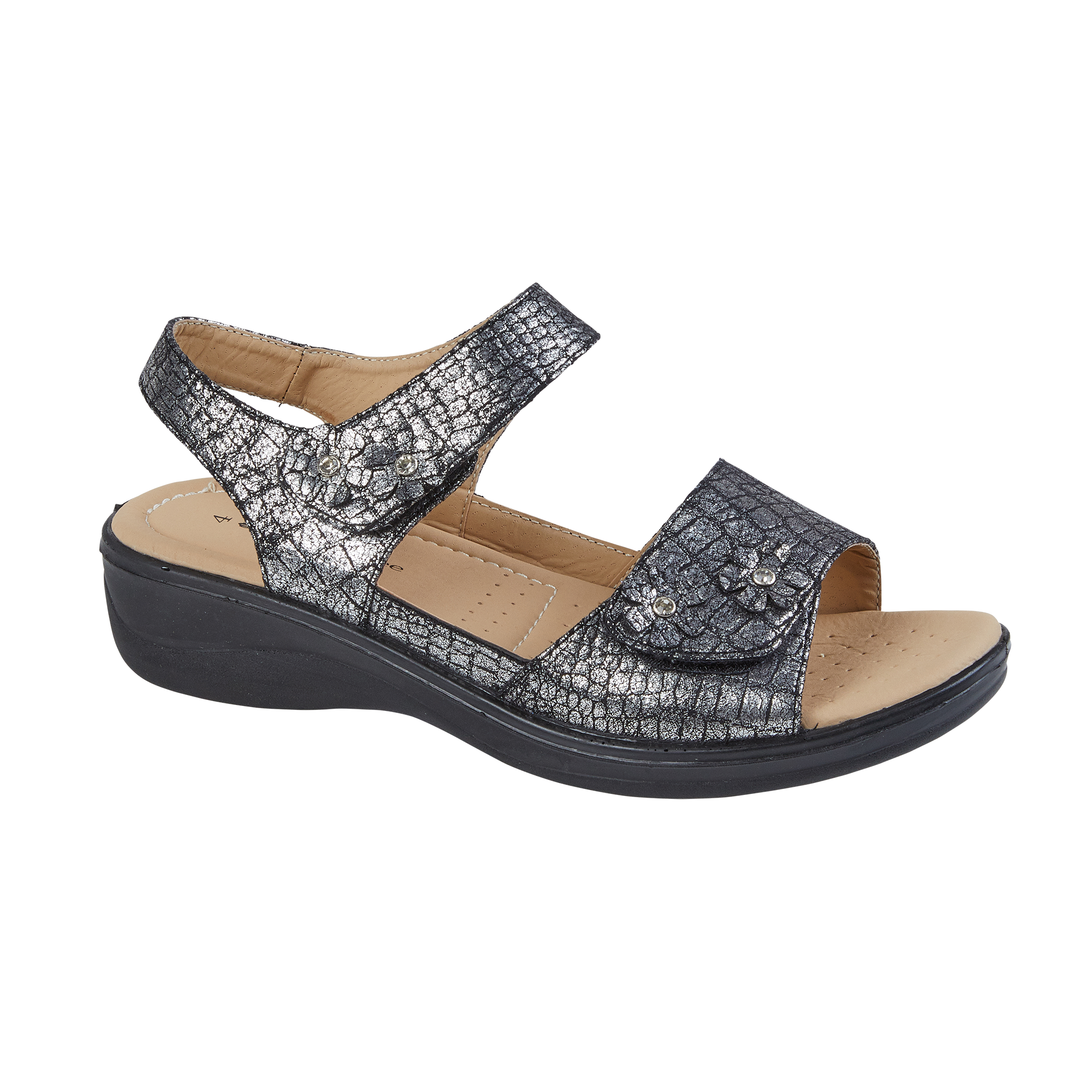 Marigold Croc Low Profile Sandals