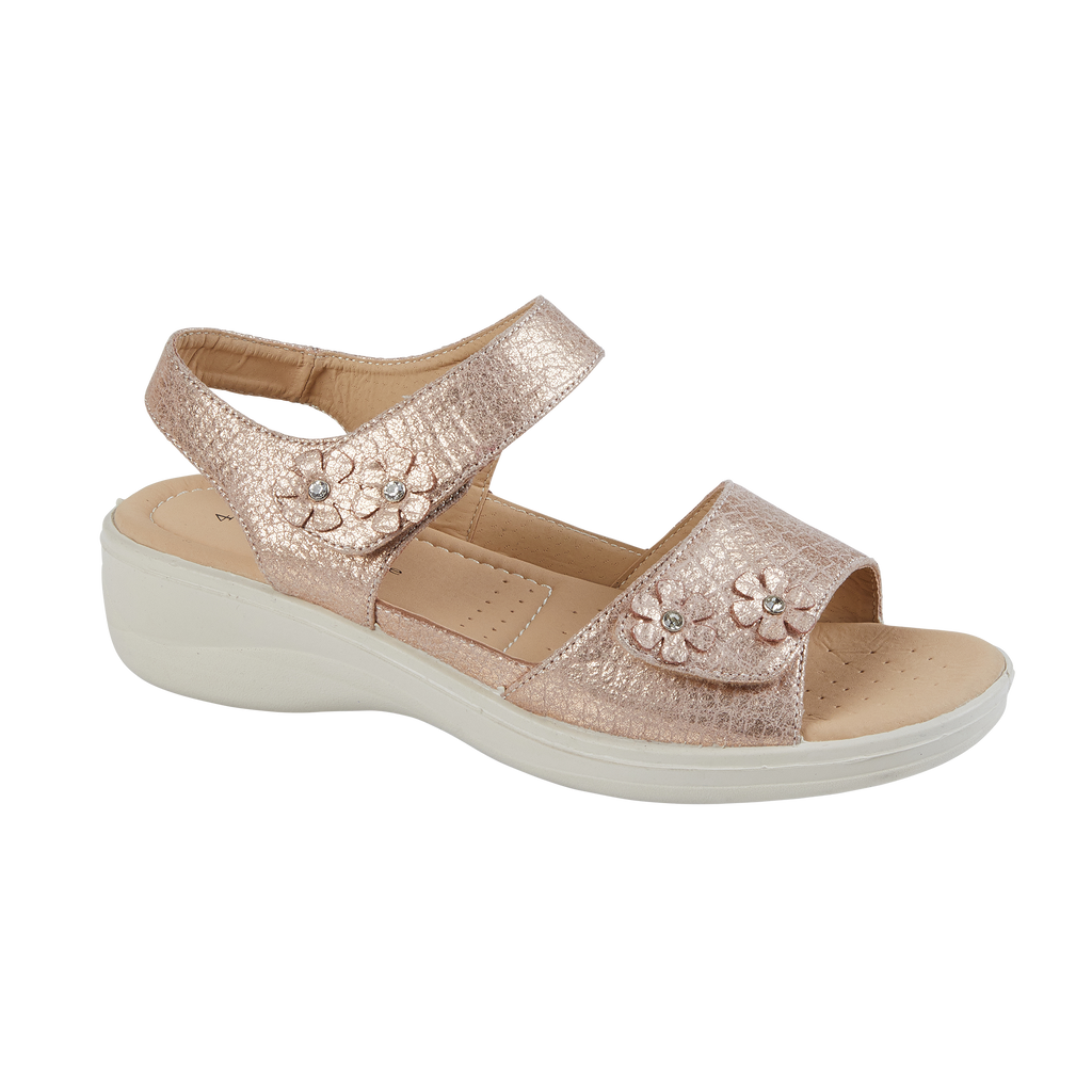 Marigold Croc Low Profile Sandals