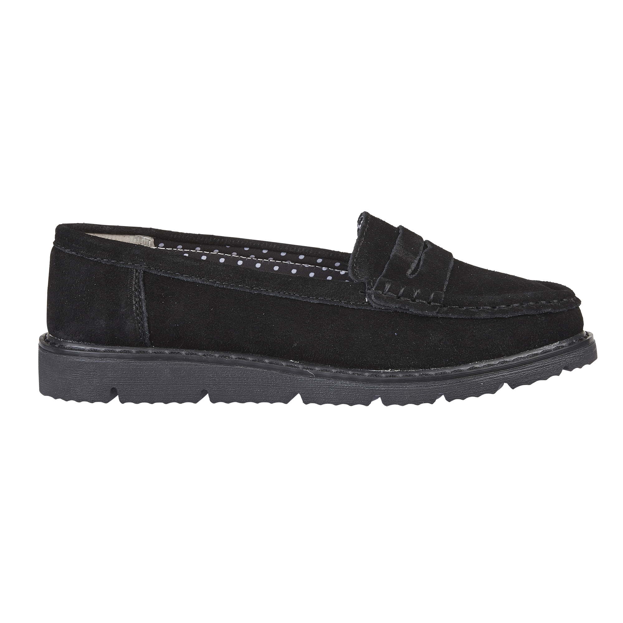 Shore Leather Saddle Trim Loafers