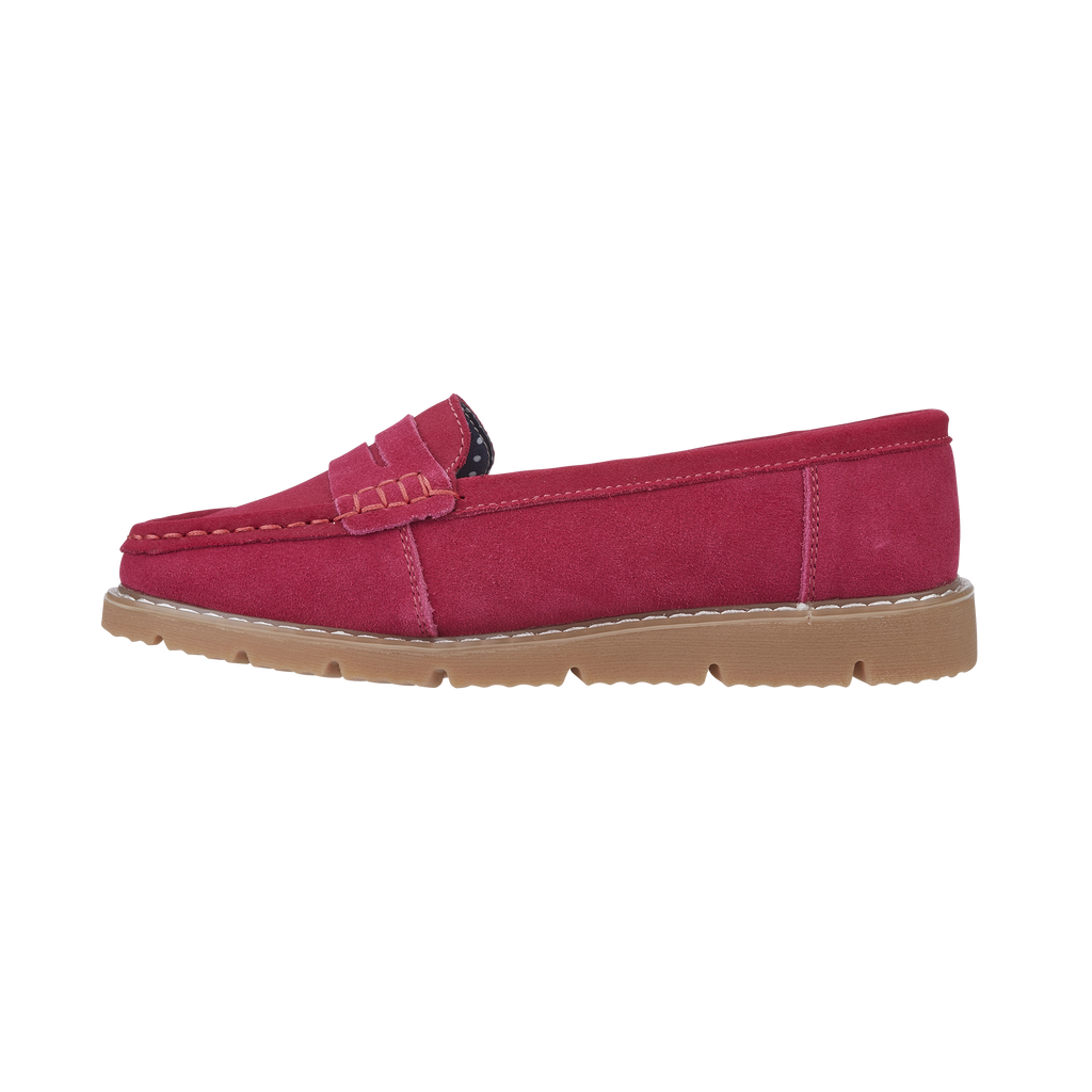 Shore Leather Saddle Trim Loafers