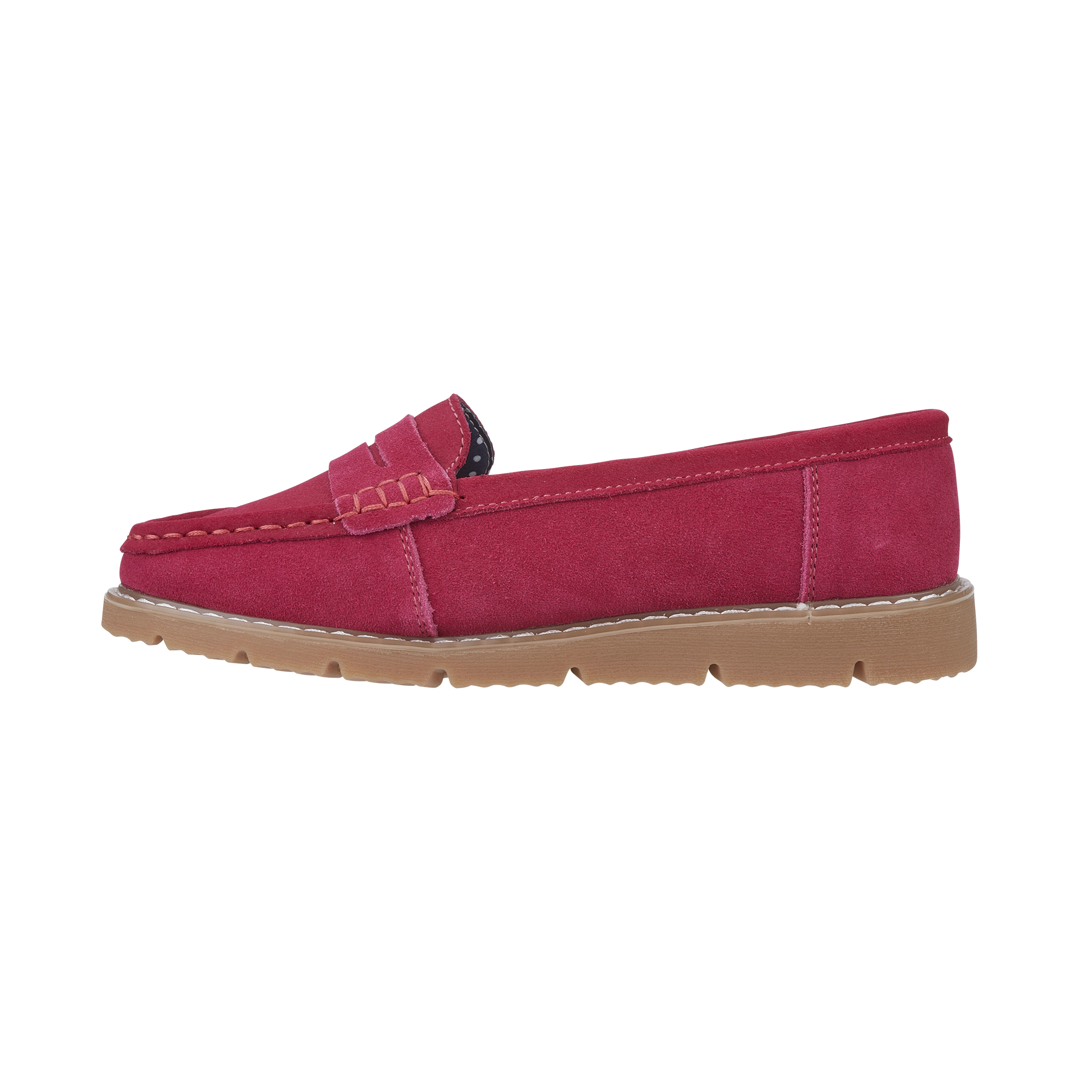 Shore Leather Saddle Trim Loafers