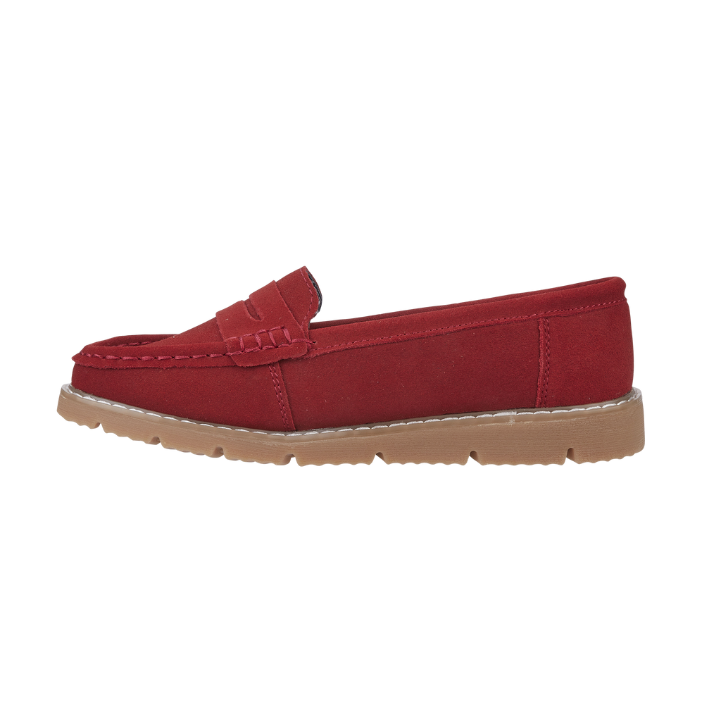 Shore Leather Saddle Trim Loafers