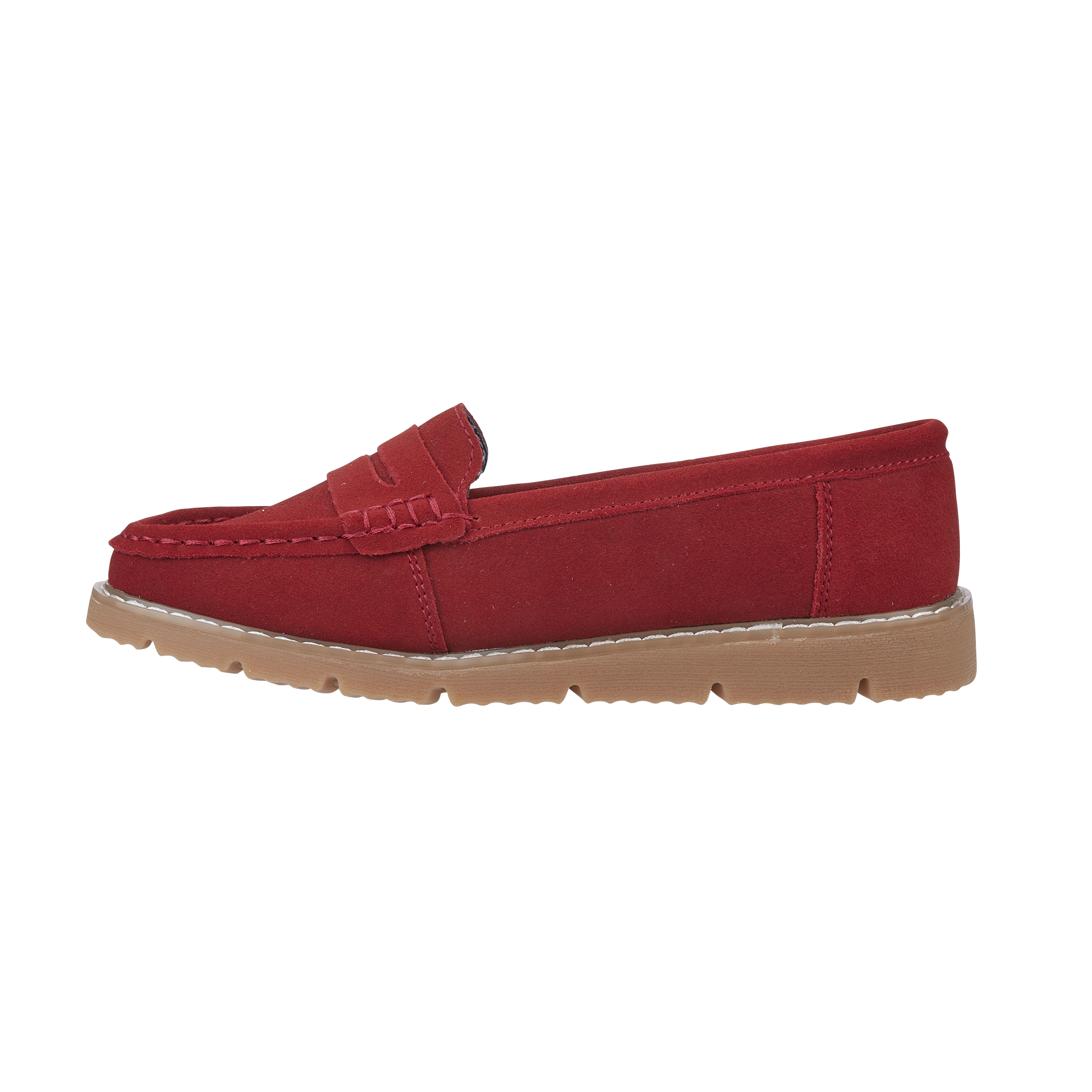 Shore Leather Saddle Trim Loafers