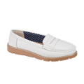 Shore Leather Saddle Trim Loafers