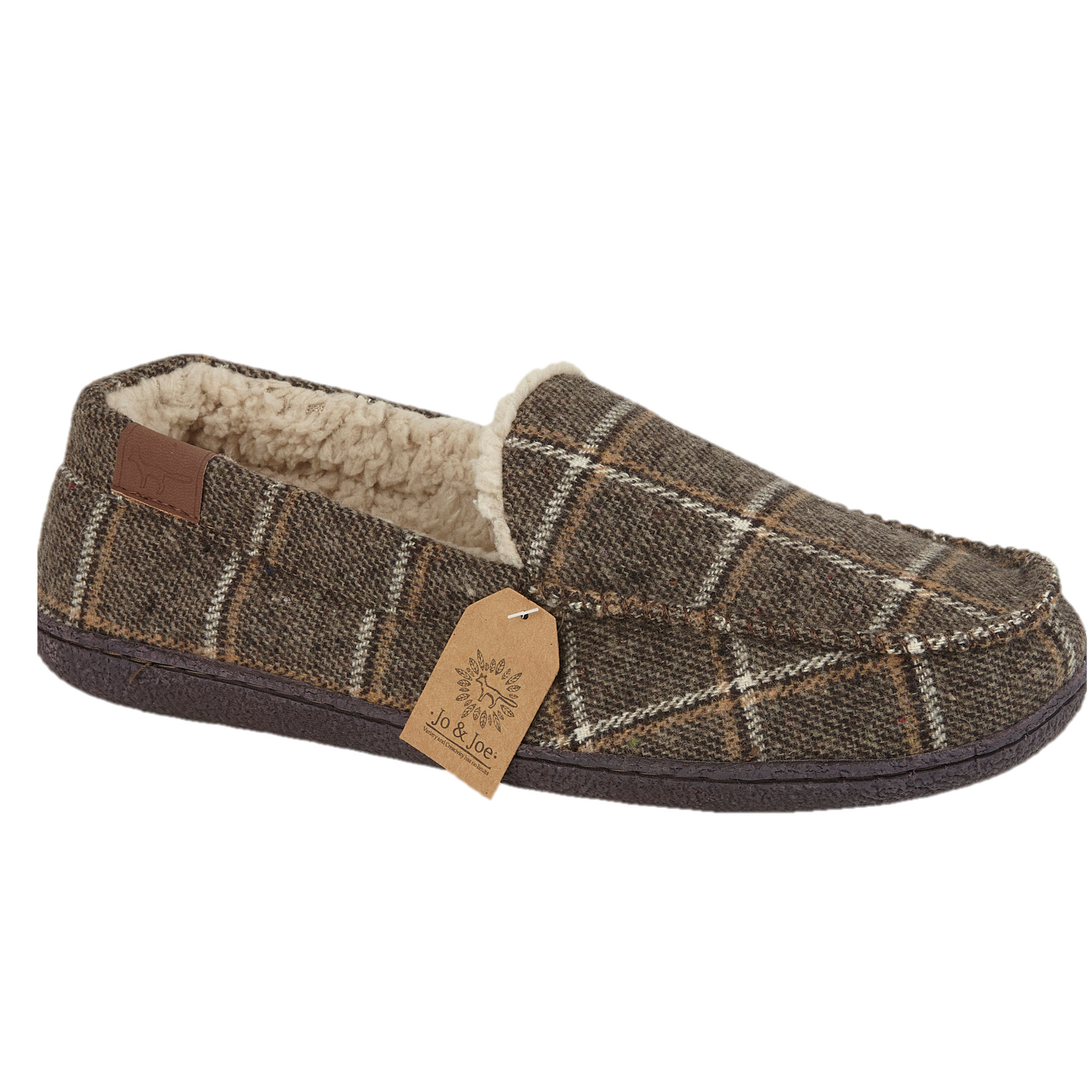 Swaledale Tweed Moccasin Slippers