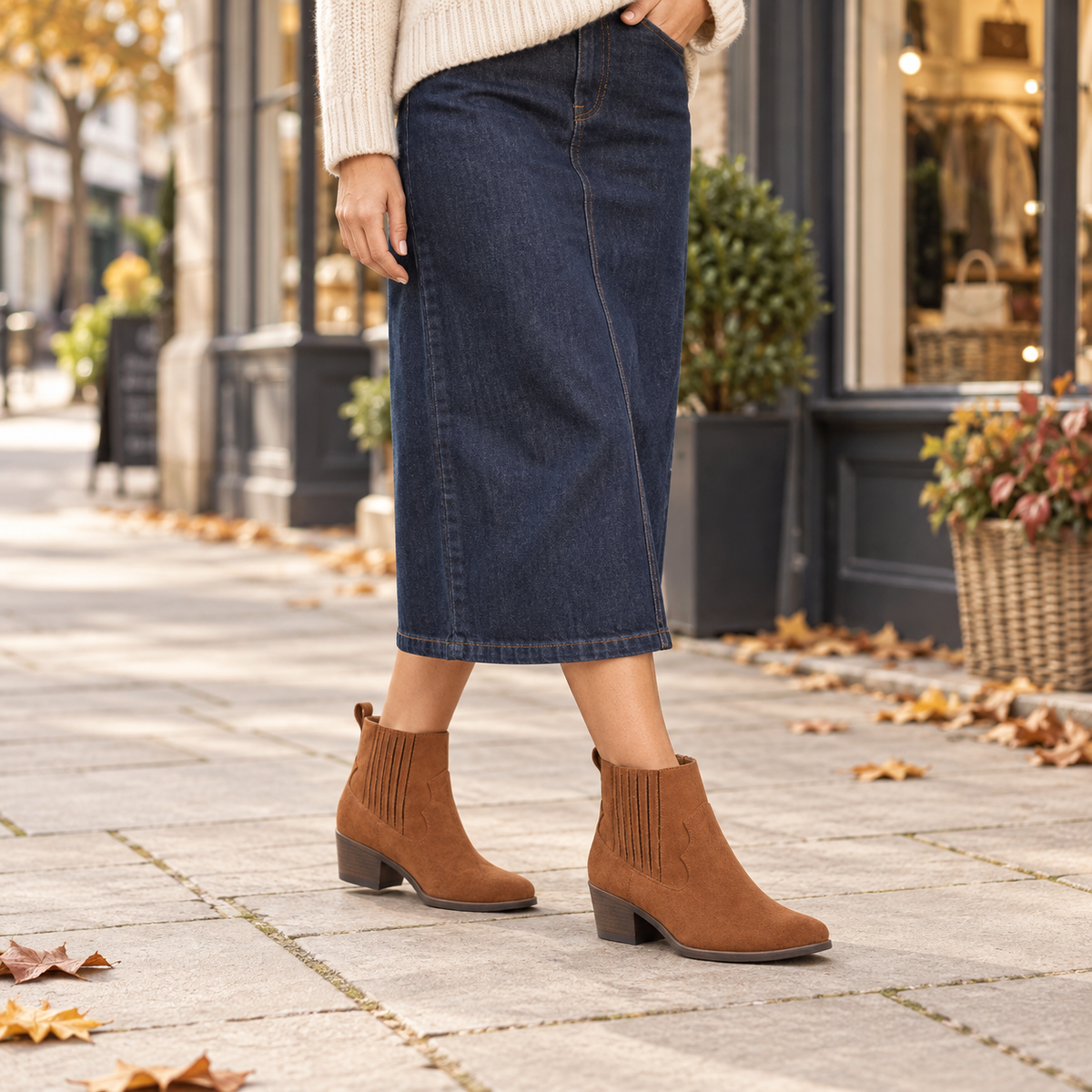 Samantha Western Ankle Boots