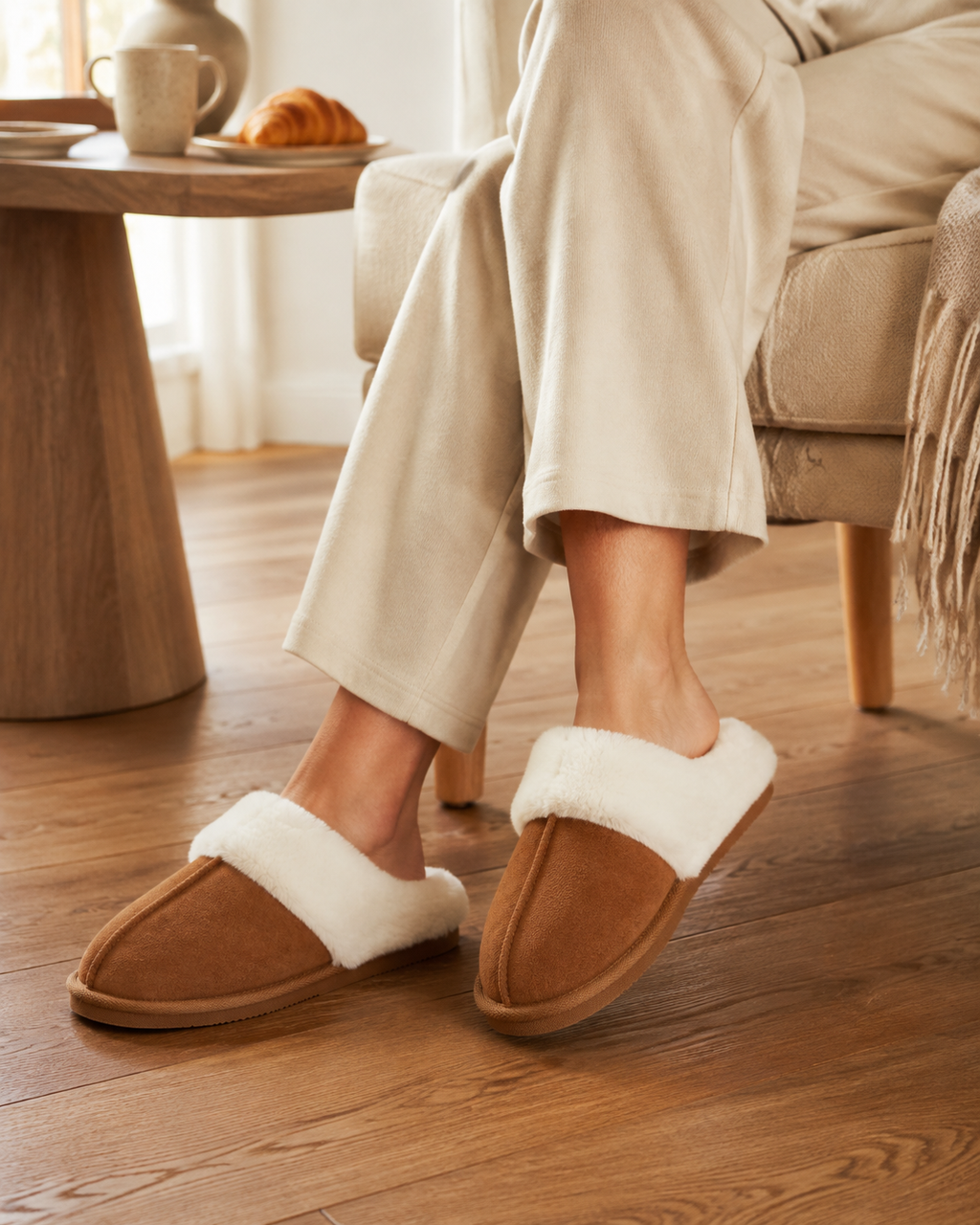 Savannah Faux Fur Mule Slippers