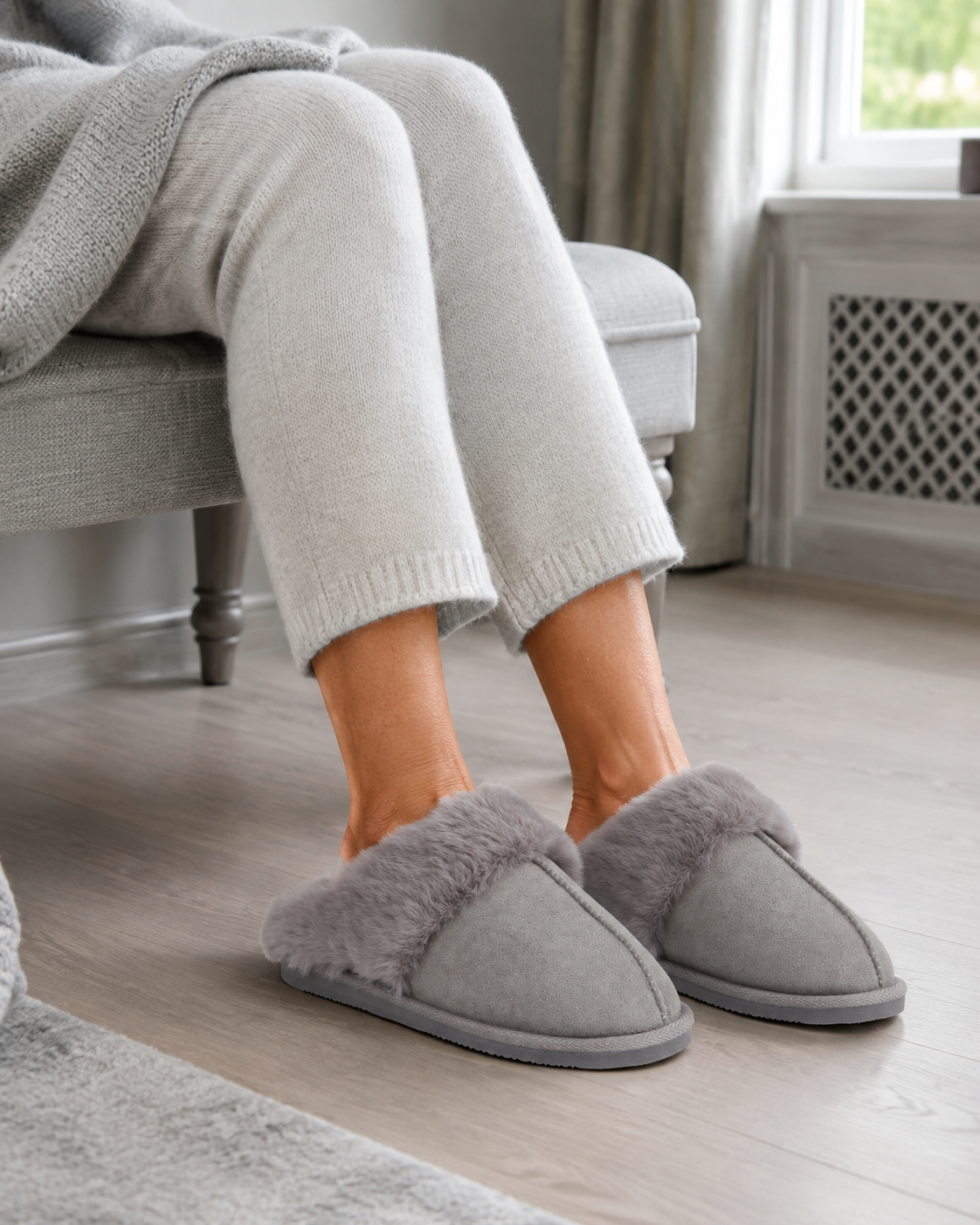 Savannah Faux Fur Mule Slippers