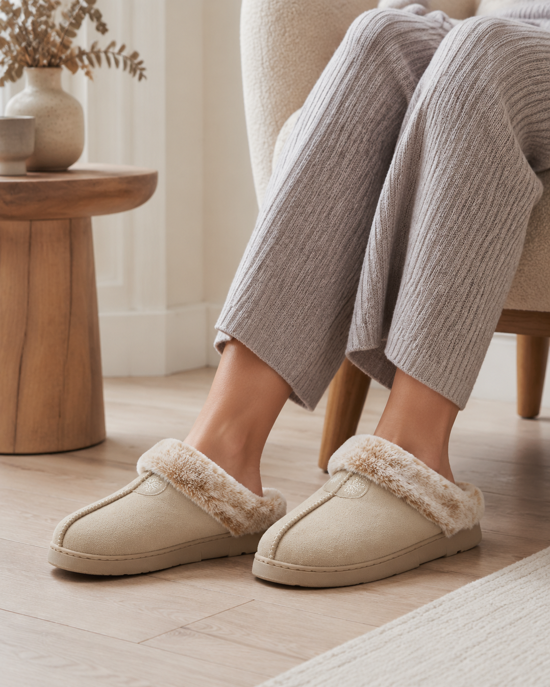 Splendour Faux Fur Mule Slippers