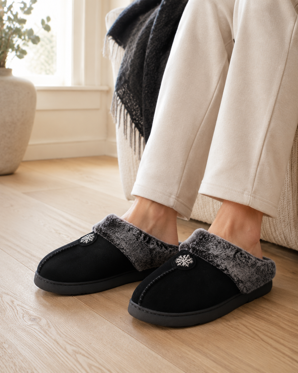 Splendour Faux Fur Mule Slippers