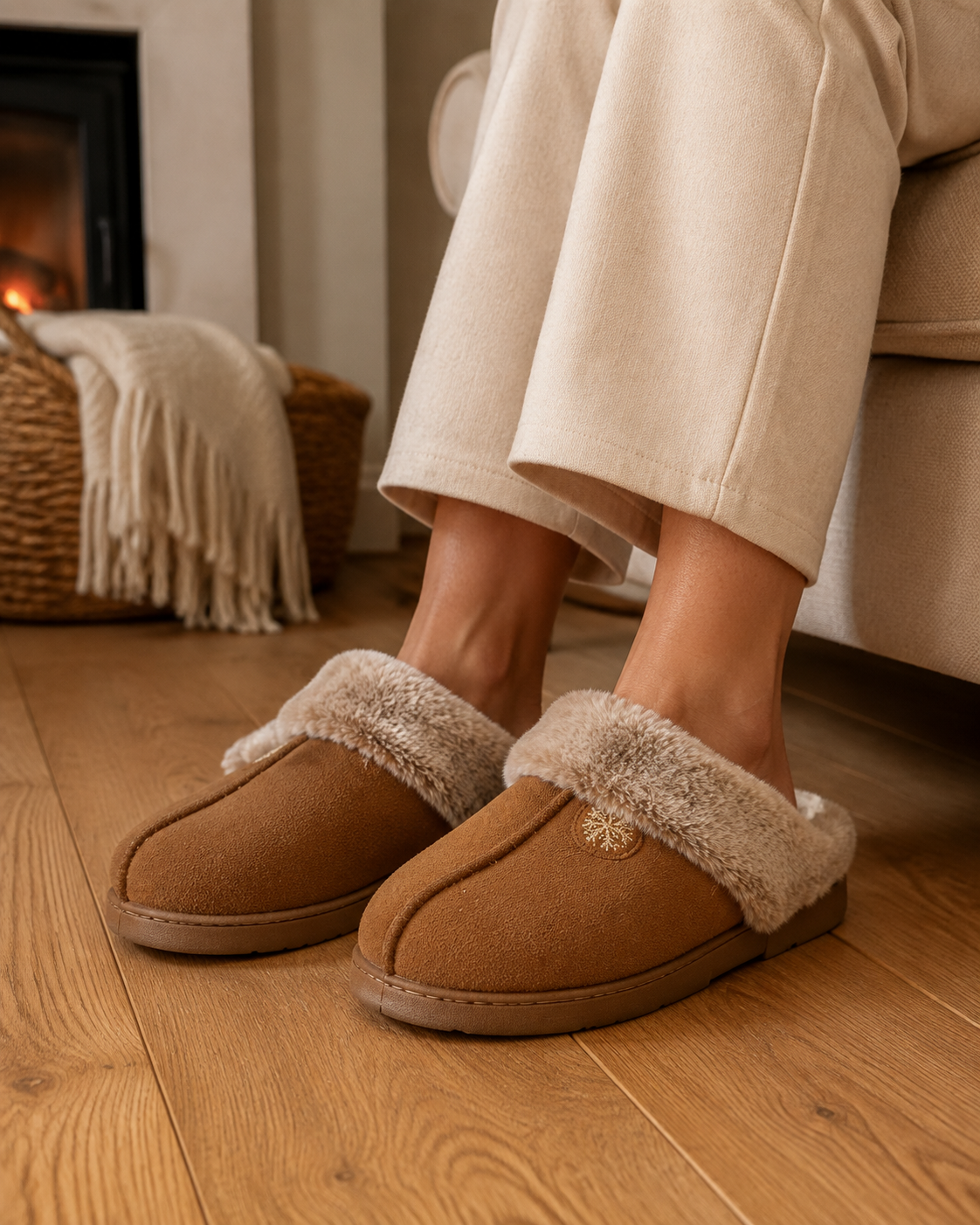 Splendour Faux Fur Mule Slippers