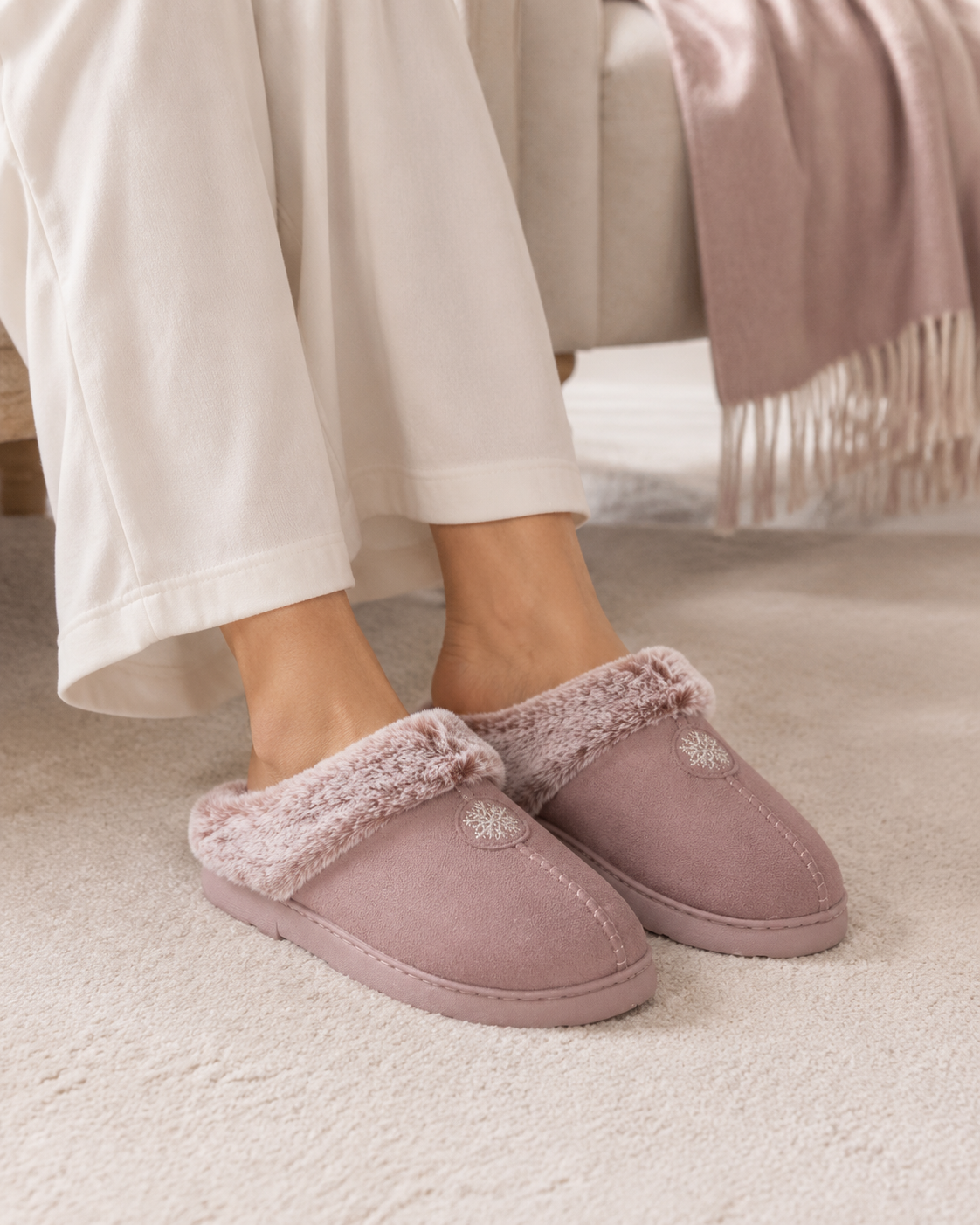 Splendour Faux Fur Mule Slippers