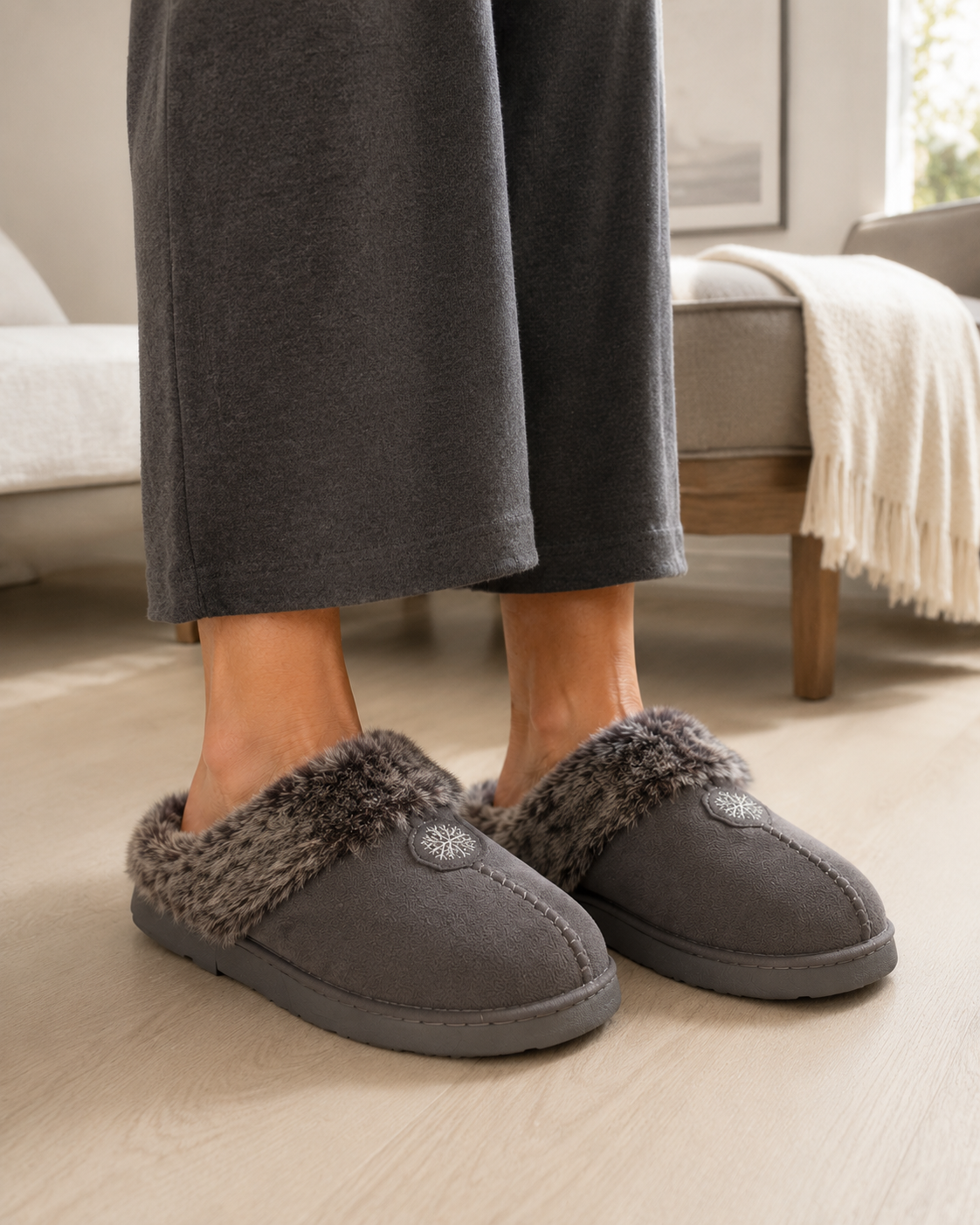 Splendour Faux Fur Mule Slippers