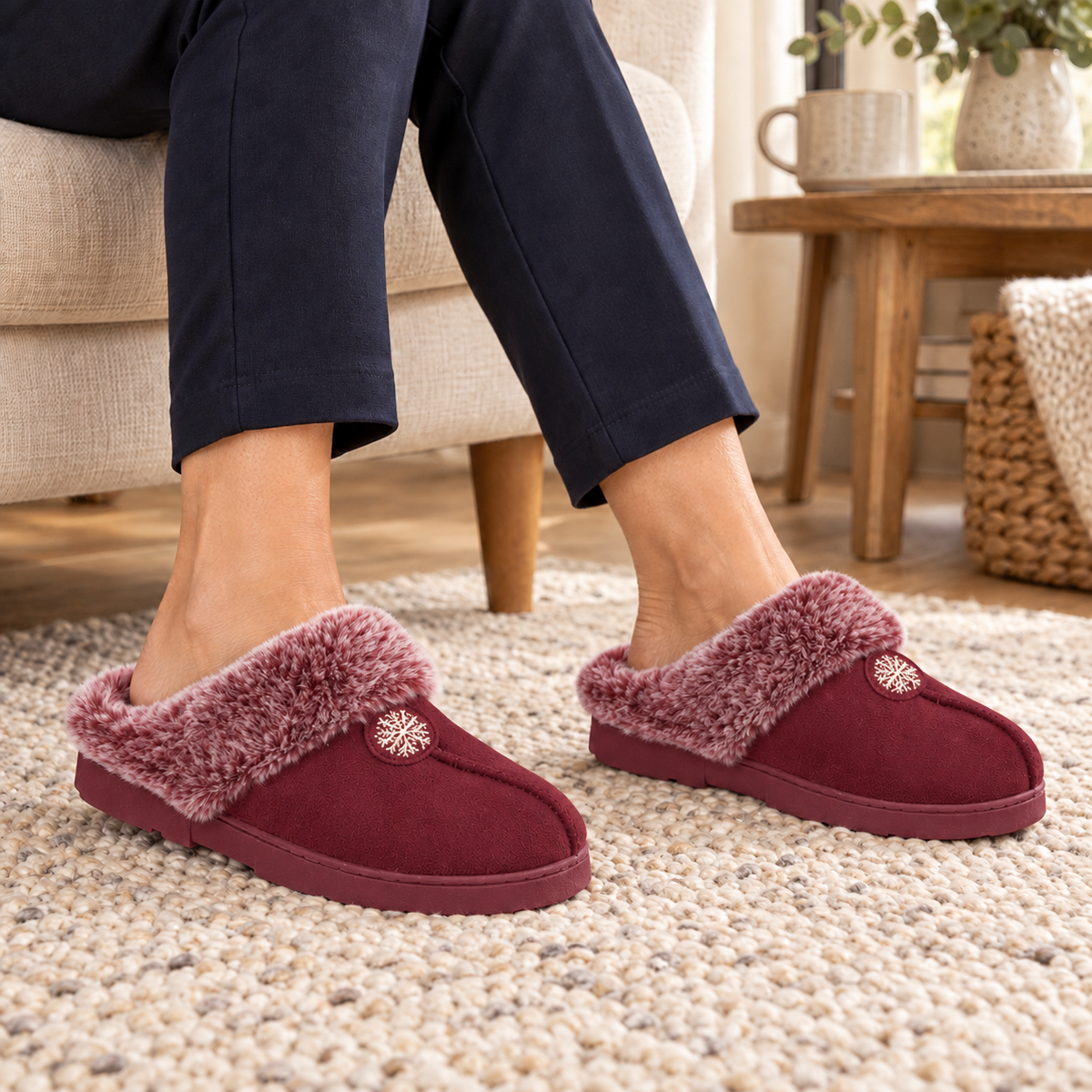 Splendour Faux Fur Mule Slippers