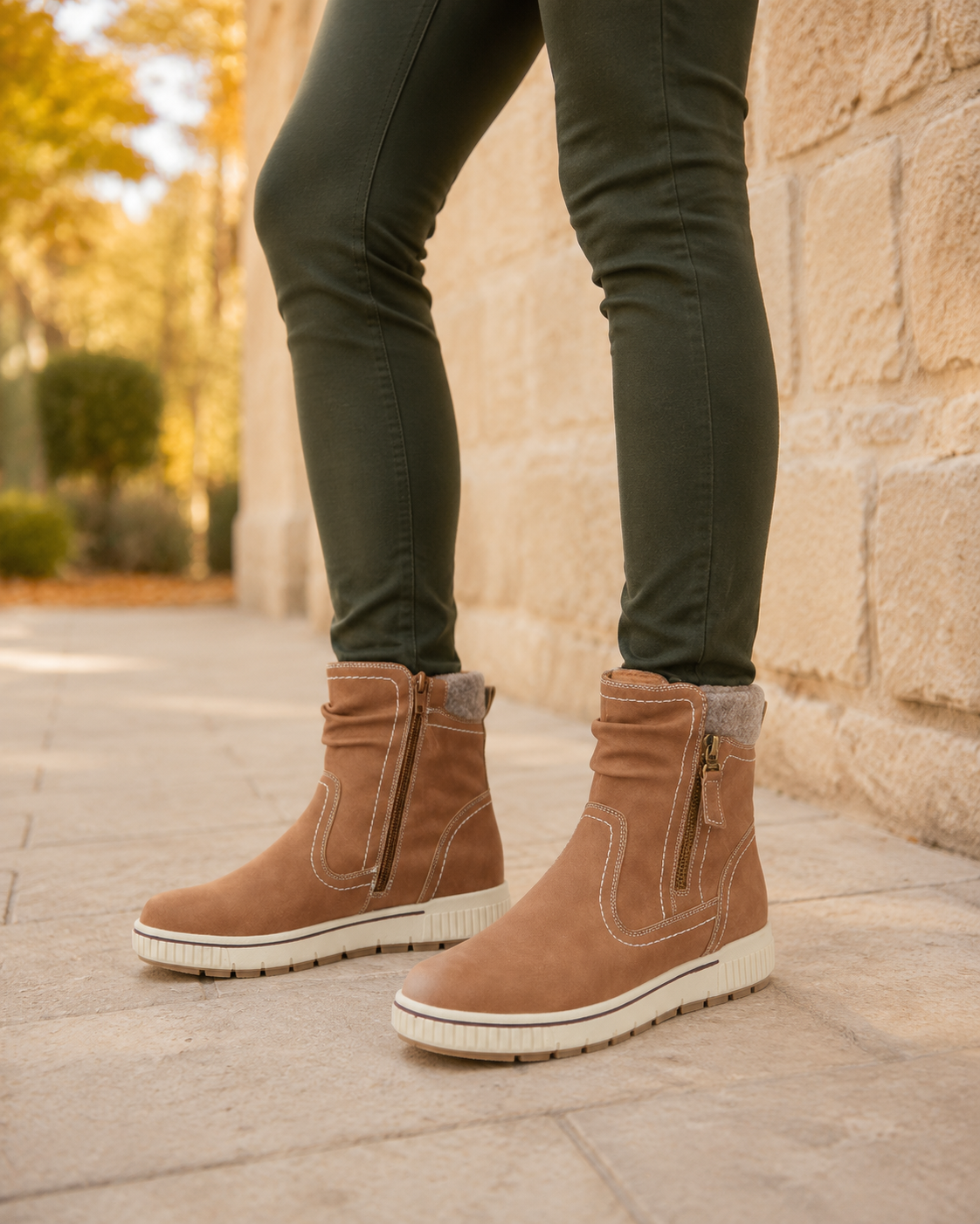 Sutton Cognac Ankle Boots