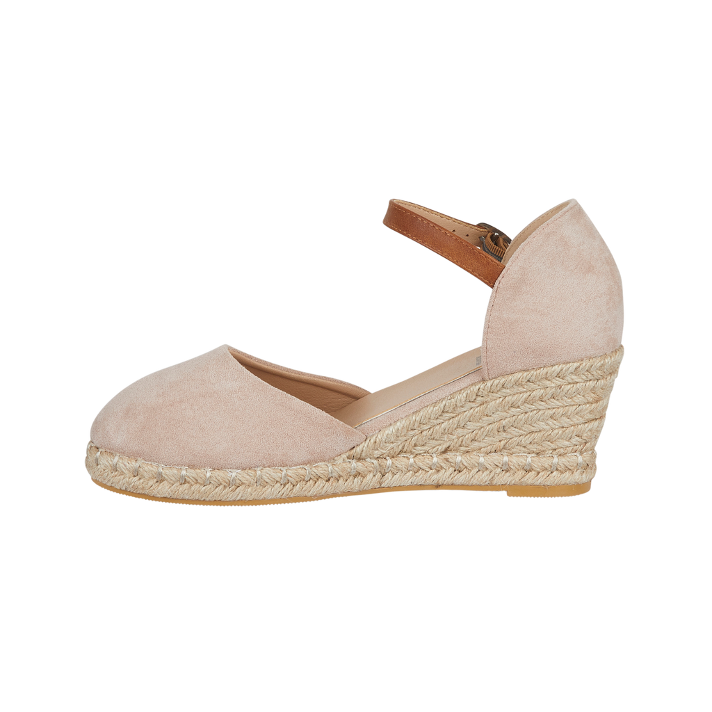Taffeta Espadrille Wedge Sandals