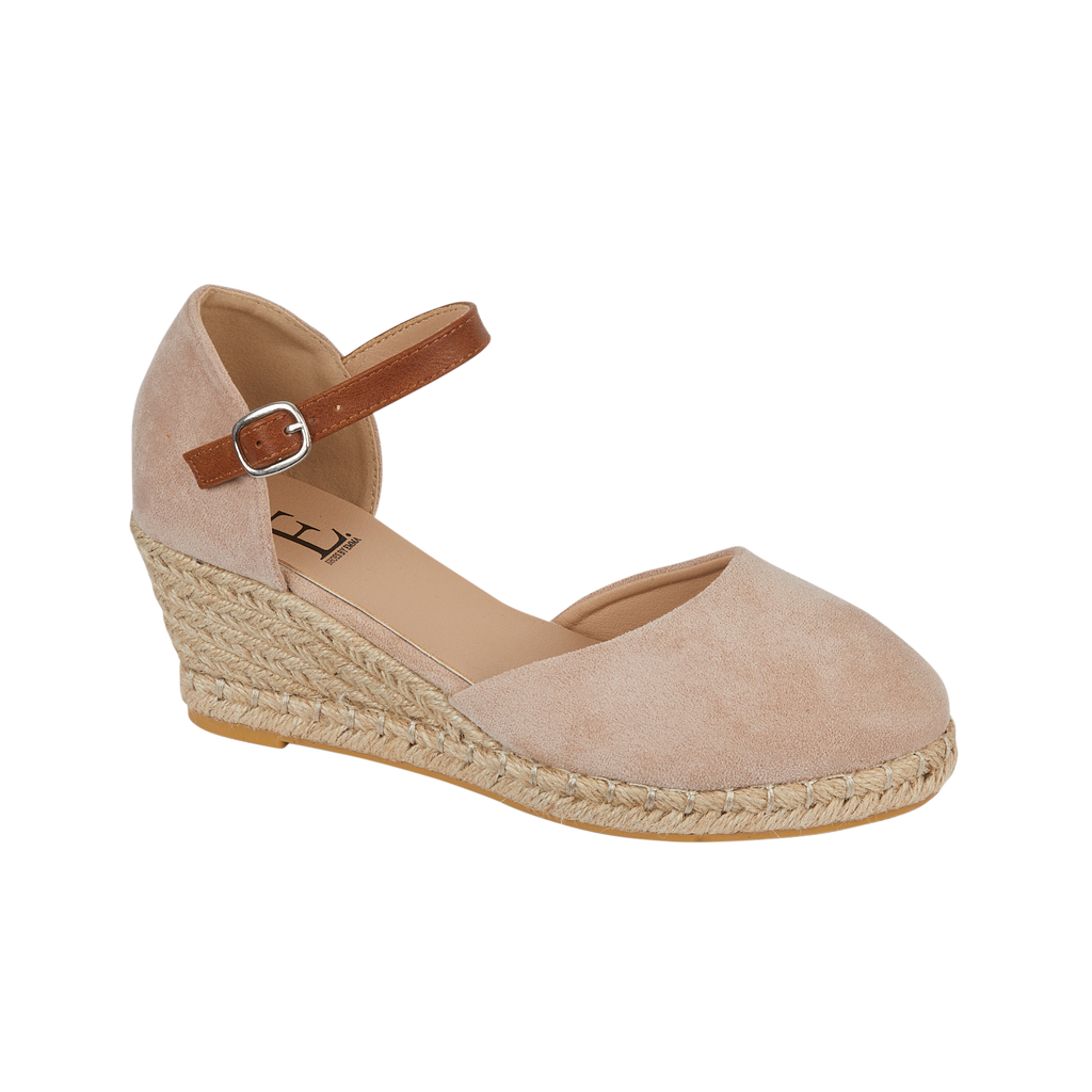 Taffeta Espadrille Wedge Sandals