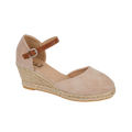 Taffeta Espadrille Wedge Sandals