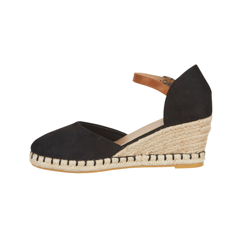 Taffeta Espadrille Wedge Sandals