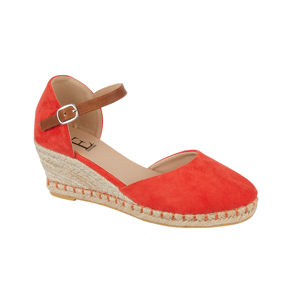 Taffeta Espadrille Wedge Sandals
