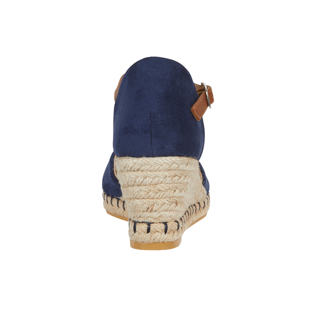 Taffeta Espadrille Wedge Sandals