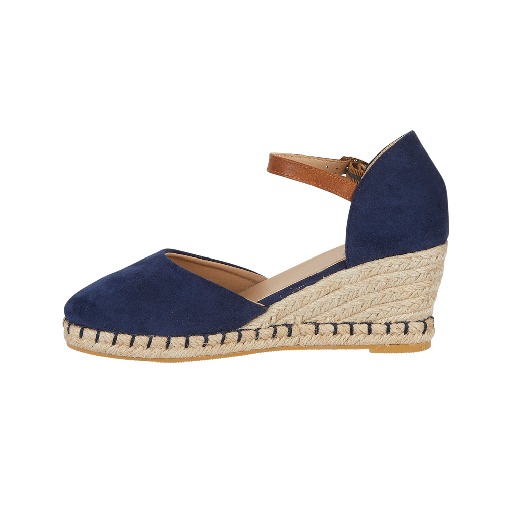 Taffeta Espadrille Wedge Sandals