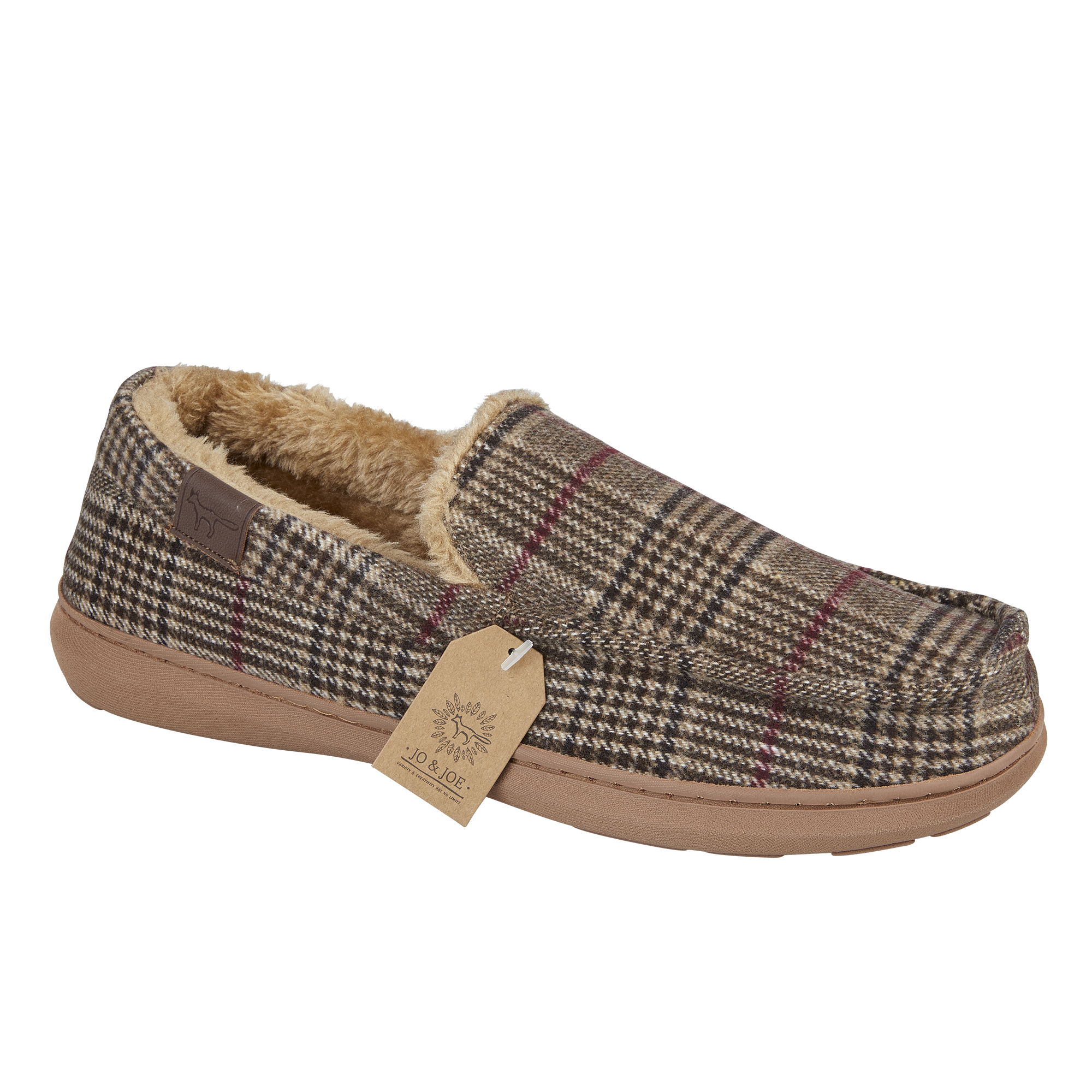 Taunton Checked Moccasin Slippers