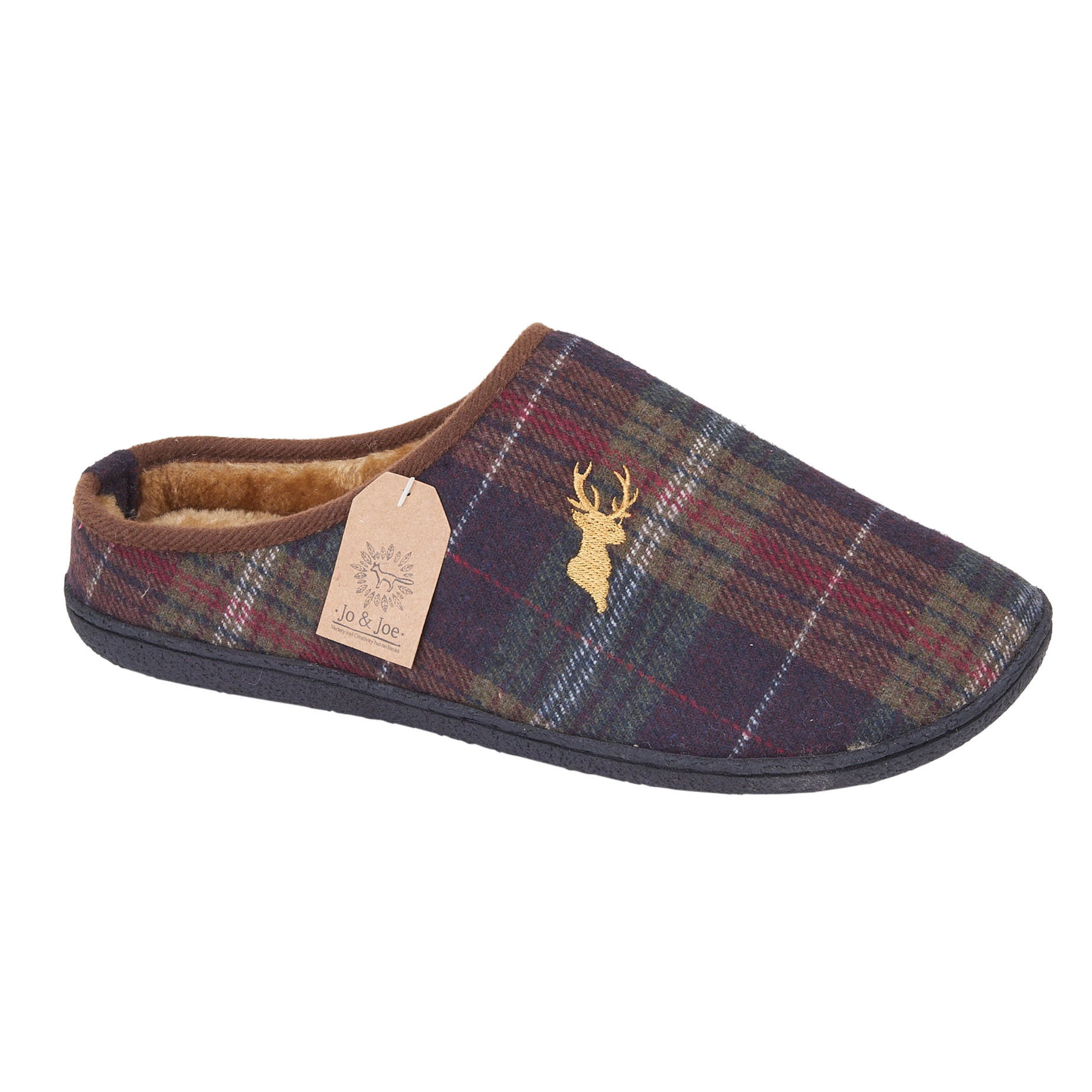 Wharfedale Checked Mule Slippers