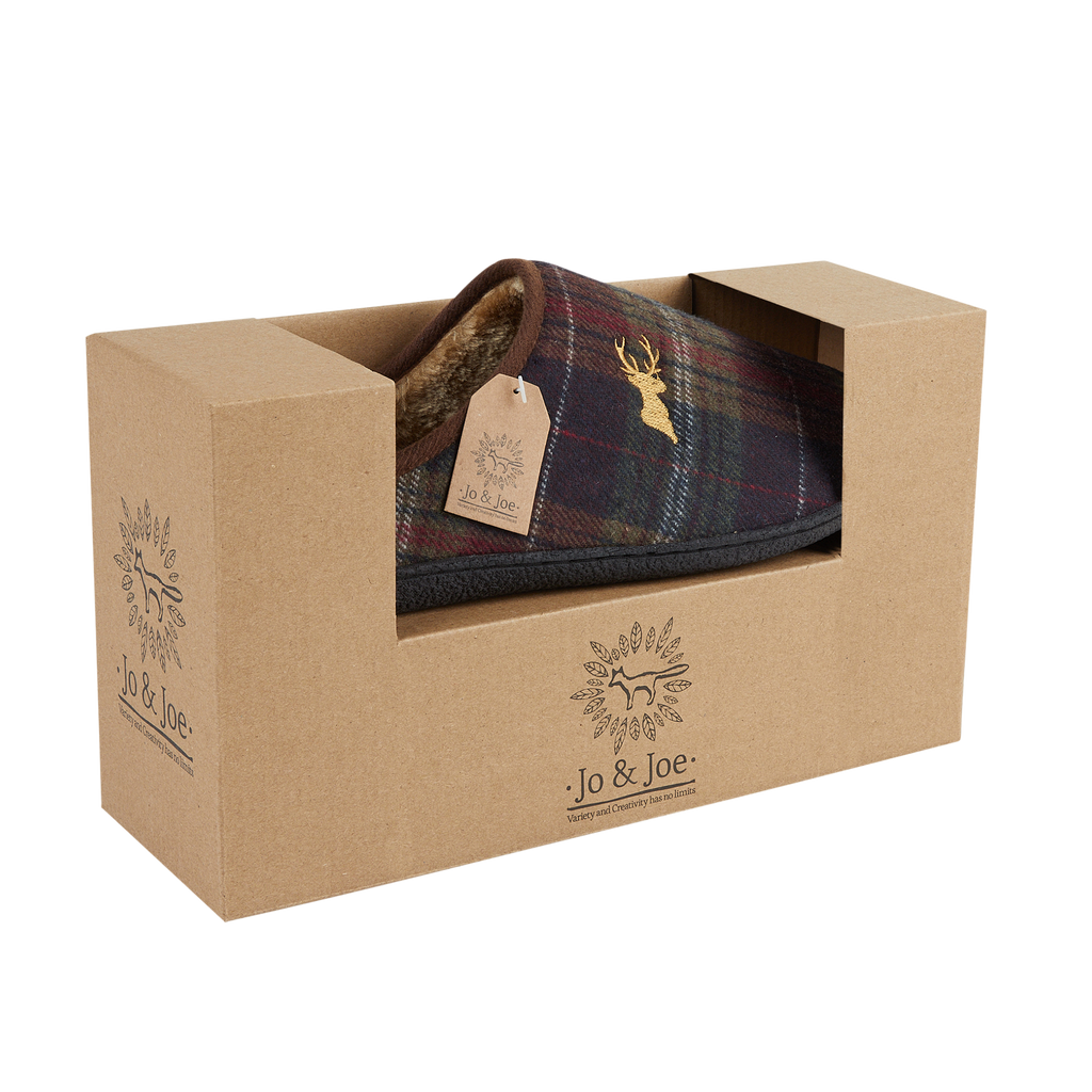 Wharfedale Checked Mule Slippers