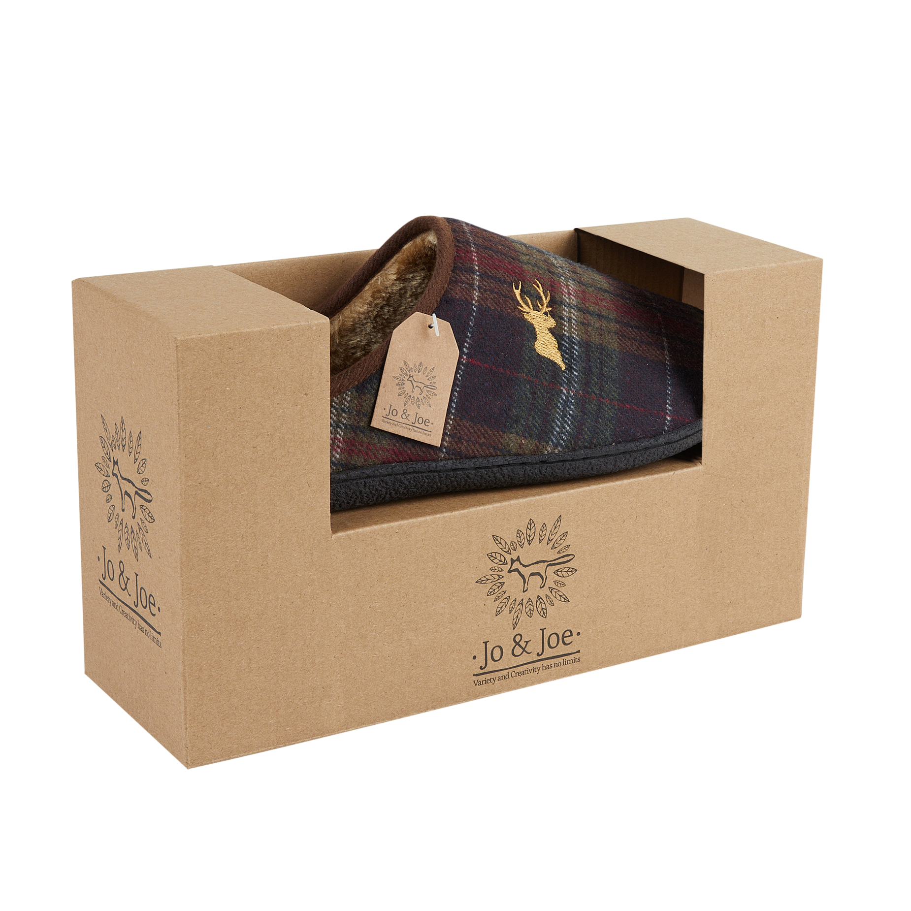 Wharfedale Checked Mule Slippers