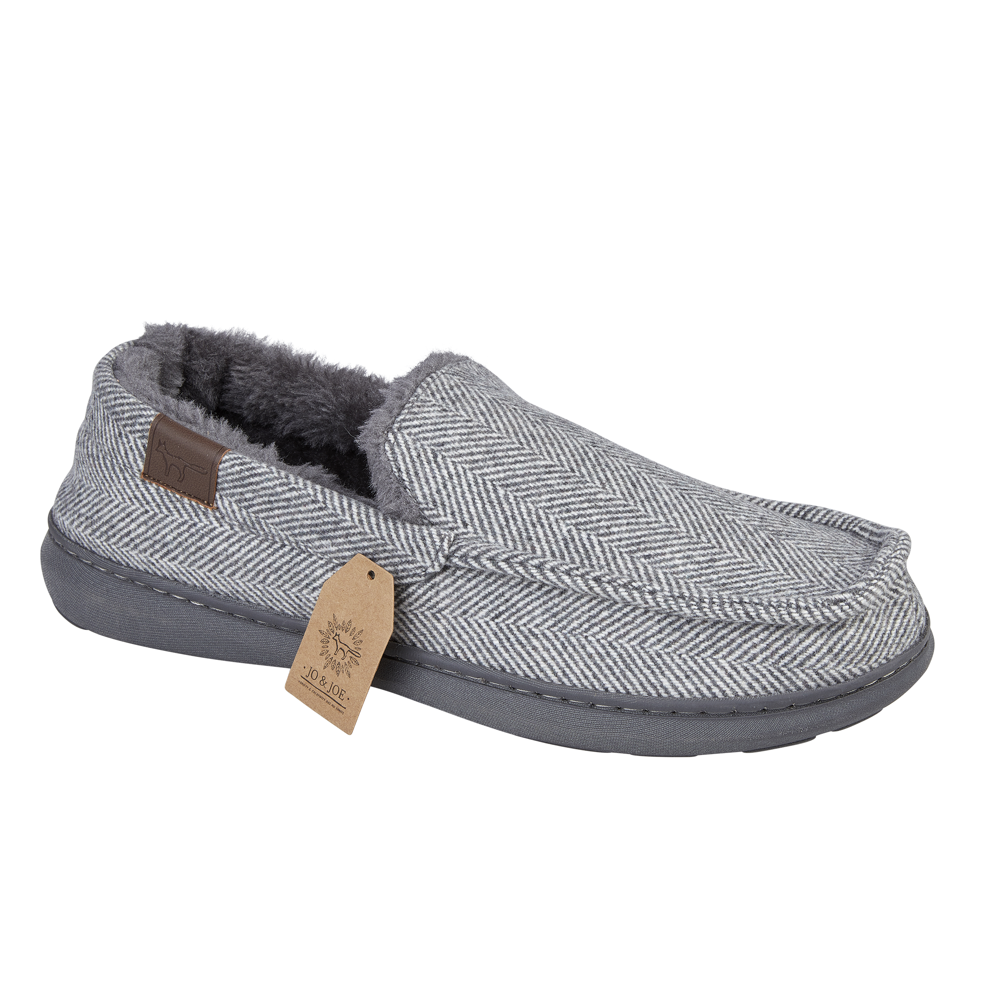 Yeovil Herringbone Moccasin Slippers