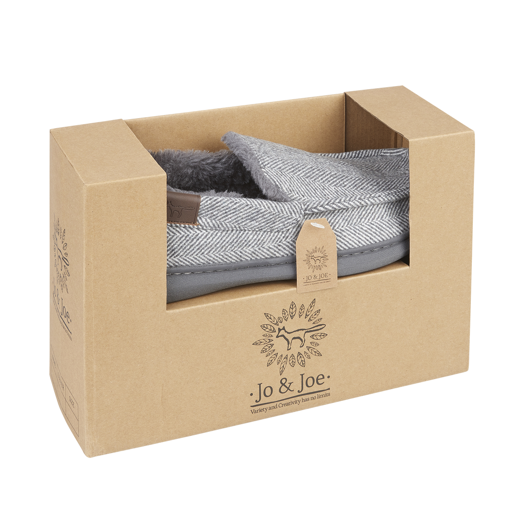 Yeovil Herringbone Moccasin Slippers