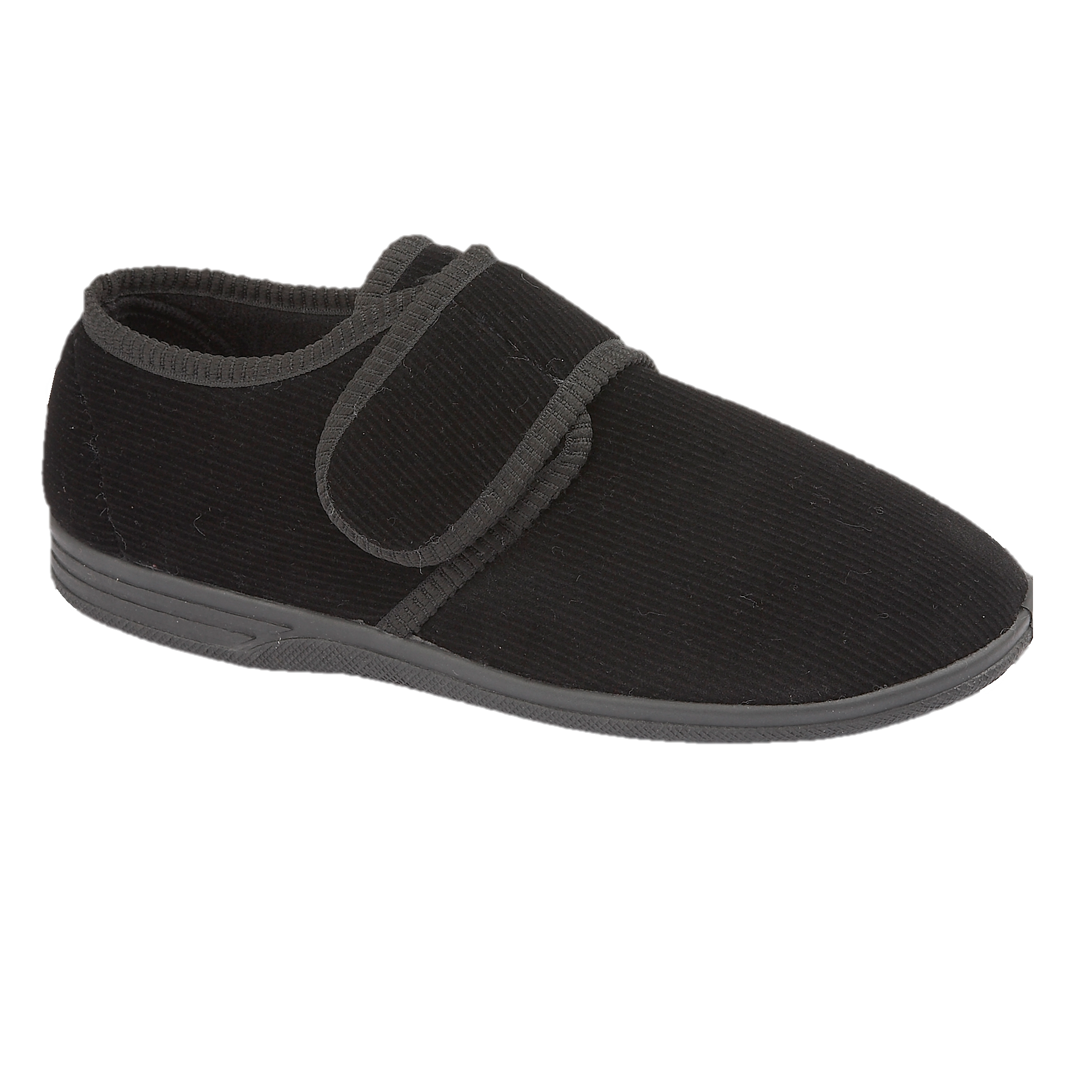 Zak Corduroy Touch Fastening Slippers