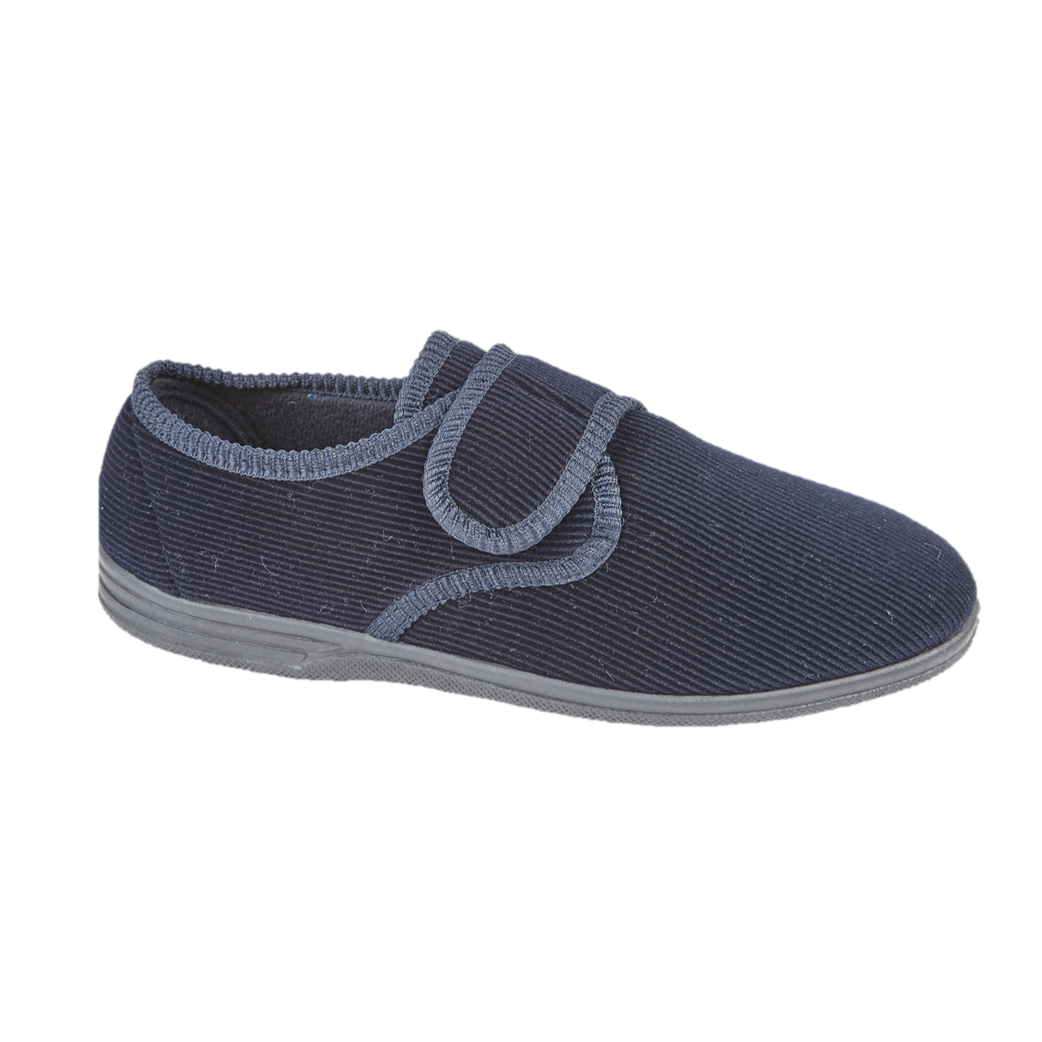 Zak Corduroy Touch Fastening Slippers