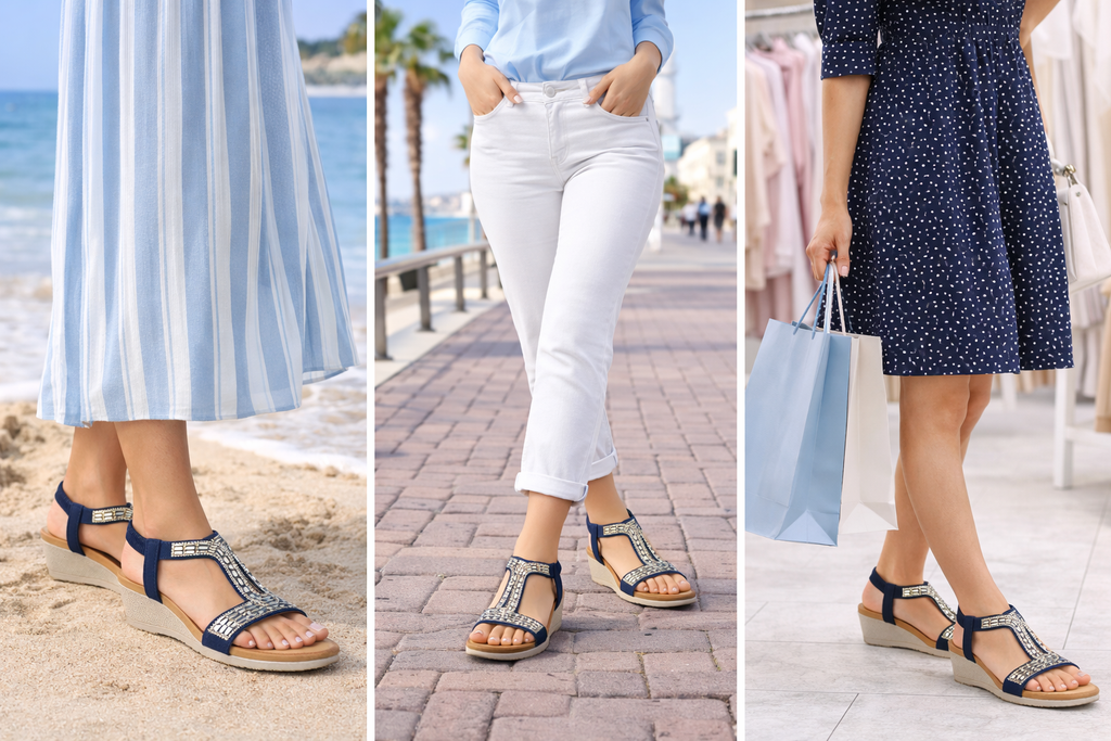 Cape Verde Jewelled Wedge Sandals