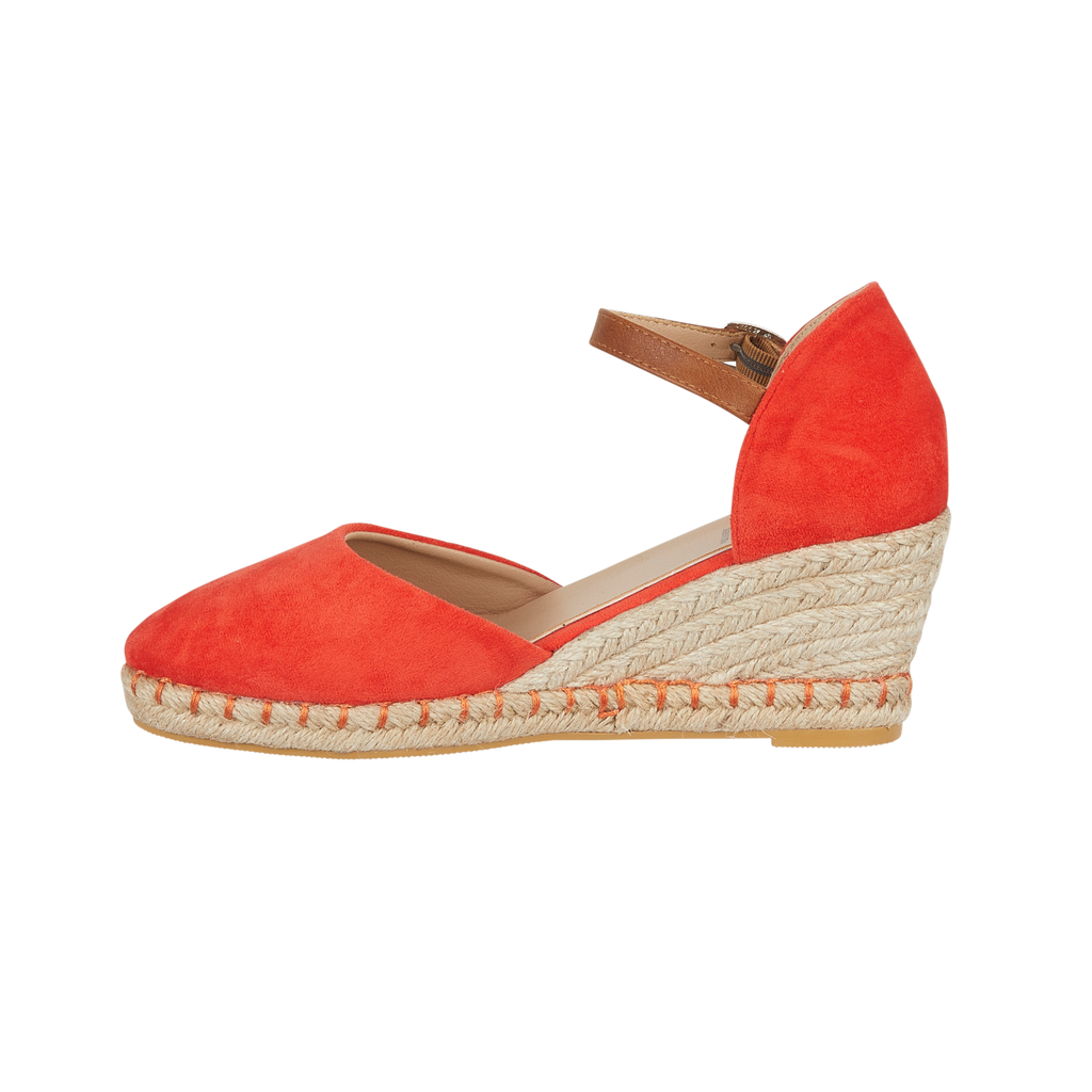 Taffeta Espadrille Wedge Sandals
